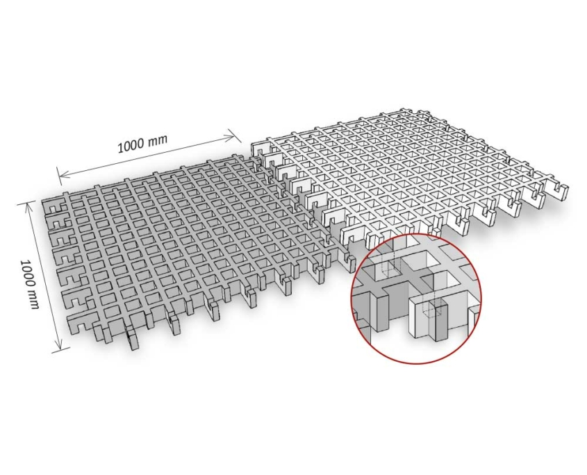 Lawn grating EPDM 65 MM - Terrasoft Lawn Grating - Conradi+Kaiser GmbH